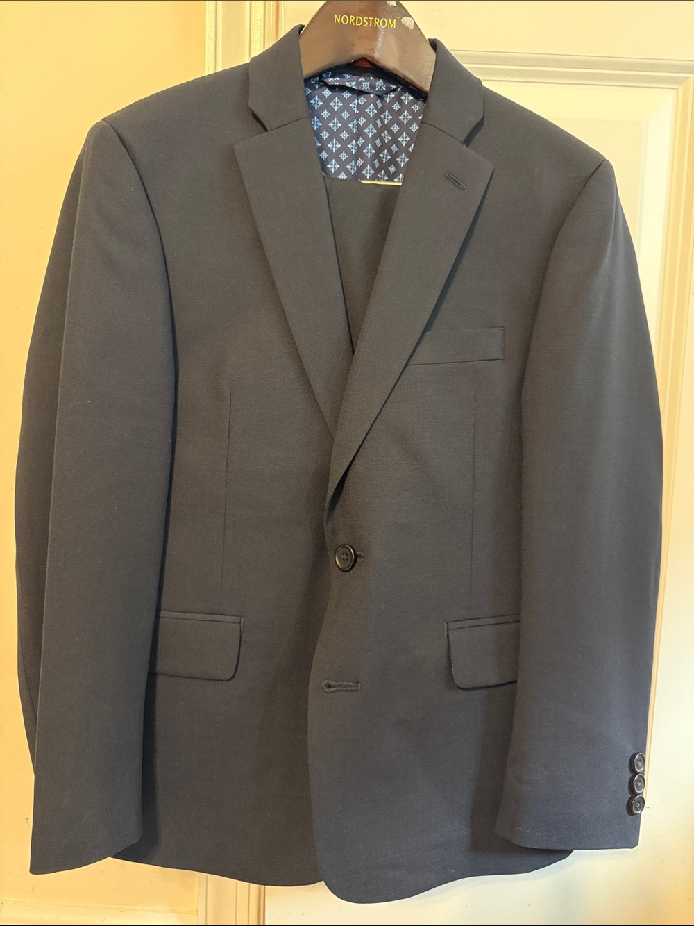 Nordstrom Boys Dark Navy Single-Breasted Sport Coat and trousers